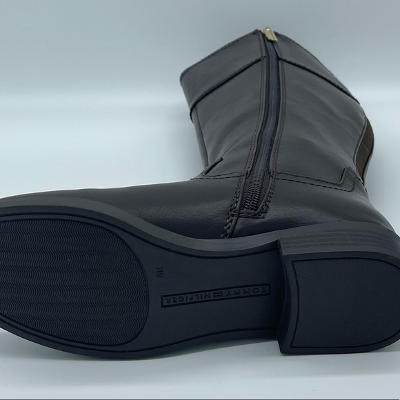 TOMMY HILFIGER Womens Brown Flex Gore Logo Imina Round Toe Riding Boot 6 M - Picture 10 of 10